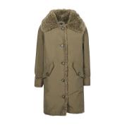 OOF Wear Grön Polyester Bomull Parka Jacka Green, Dam