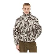 ERL Zebra Quiltad Pufferjacka Brown, Herr