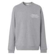 Burberry Tryckt Logosweatshirt i Grå Gray, Herr