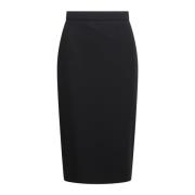 Max Mara Lubiana Pennkjol Slim Fit Stretch Black, Dam