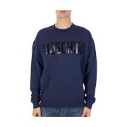 Moschino Blå Logo Print Sweatshirt Blue, Herr