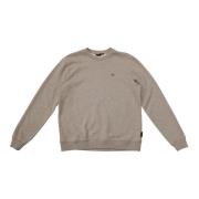 Napapijri Grå Melange Avslappnad Sweatshirt Gray, Herr