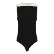 Courrèges Illusion Bodysuit för en smidig look Black, Dam