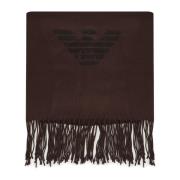 Emporio Armani Brun Scarf med Örnbroderi Brown, Herr