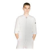 Moncler Quiltad Flight Vest med Logo Patch White, Herr