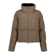 Moncler Kort lockig jacka för kvinnor Brown, Dam