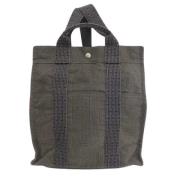 Hermès Vintage Pre-owned Canvas handvskor Gray, Dam