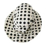 Dolce & Gabbana Polka Dot Trilby Hatt i Vit Black, Dam