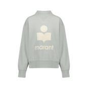 Isabel Marant Bomull Moby Sweatshirt Långärmad Logo Multicolor, Dam