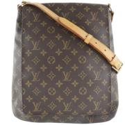 Louis Vuitton Vintage Pre-owned Canvas axelremsvskor Brown, Dam