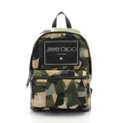 Jimmy Choo Pre-owned Pre-owned Canvas ryggsckar Green, Dam