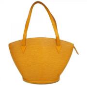 Louis Vuitton Vintage Pre-owned Tyg axelremsvskor Yellow, Dam