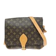 Louis Vuitton Vintage Pre-owned Canvas axelremsvskor Brown, Dam