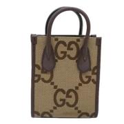 Gucci Vintage Pre-owned Canvas gucci-vskor Beige, Dam