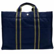 Hermès Vintage Pre-owned Canvas handvskor Blue, Dam