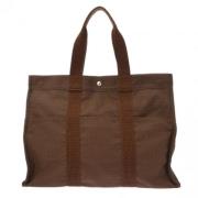 Hermès Vintage Pre-owned Canvas handvskor Brown, Dam