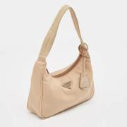 Prada Vintage Pre-owned Nylon prada-vskor Beige, Dam