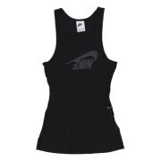 Nike Rib Tanktopp för Kvinnor Sportkläder Black, Dam