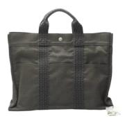 Hermès Vintage Pre-owned Canvas handvskor Gray, Dam