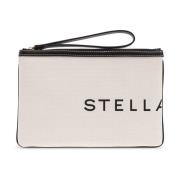 Stella McCartney Handväska med tryckt logotyp Beige, Dam