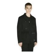 Lanvin Ull Twill Multi-Fick Jacka Black, Herr