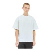 Jil Sander Bomull Jersey Logo Print T-shirt White, Herr