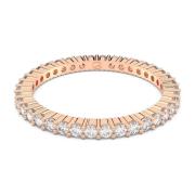 Swarovski Roséguldring, Runda Vita Stenar Yellow, Dam