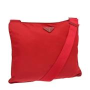 Prada Vintage Pre-owned Nylon prada-vskor Red, Dam