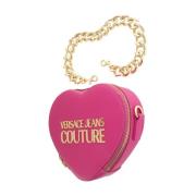 Versace Jeans Couture Hjärta Logo Lock Väska Magenta Pink, Dam