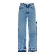 Stella McCartney Vintage Barrel Jeans med Distressed Tvätt Blue, Dam