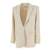 IRO Vit Crepe Blazer med Knappstängning White, Dam