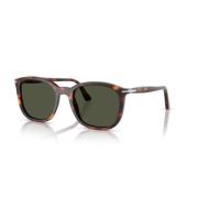 Persol Stiliga solglasögon Gröna linser Havana Brown, Unisex