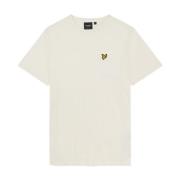 Lyle & Scott Texturerad Randig T-shirt Beige, Herr