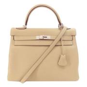 Hermès Vintage Pre-owned Laeder handvskor Beige, Dam