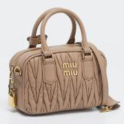 Miu Miu Pre-owned Pre-owned Laeder handvskor Beige, Dam