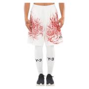 Y-3 Grafiska Shorts i Cwhite/Tepore White, Herr