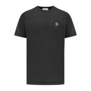 Stone Island Bomulls-logotyp T-shirt Black, Herr