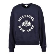 Tommy Hilfiger Bomullsblandning Sweatshirt Blue, Dam