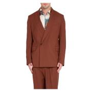 Costumein 1-knapp ullblazer i 9915 Brown, Herr