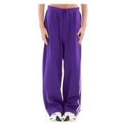 Y-3 Lös Trackpants med 3 Ränder Design Purple, Dam