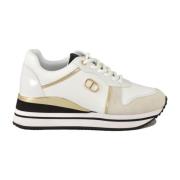 Twinset Casual Sneakers med Gummisula White, Dam