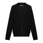 Palm Angels Cardigan med logotyp Black, Herr