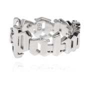 Palm Angels Logo ring Gray, Herr