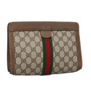 Gucci Vintage Pre-owned Laeder kuvertvskor Beige, Dam