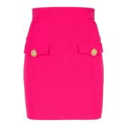 Balmain Pulverkorn Kort Kjol Pink, Dam