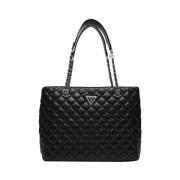 Guess Elegant Svart Shopper Väska Black, Dam