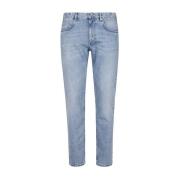 Eleventy Stretch bomullsdenimbyxor Blue, Herr