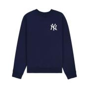 Sporty & Rich Navy Blue Yankees Print Sweater Blue, Dam