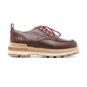 Moncler Brun Derby Skor med Logo Brown, Herr