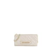 Moschino Ivory Handväska med Gyllene Detaljer Beige, Dam